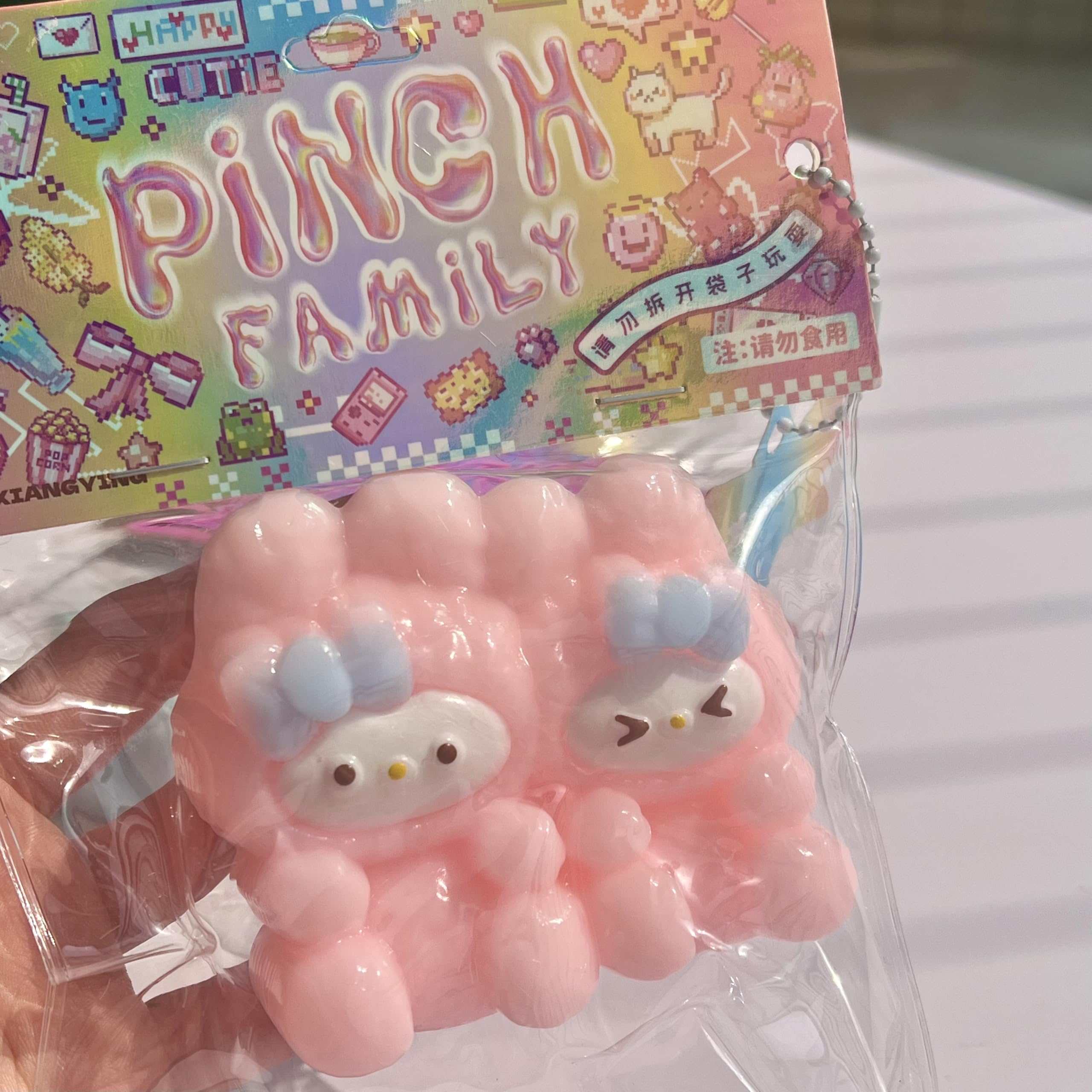 Taba Squishy Toys,Cat Paw Squishy Toys,Cat Paw Squeeze Toys, Fidget Toys Silicone Squeeze Toy for Stress Relief,Cute Soft Squeeze Fidget Toys,Party Favors Gift for Adult (2pcs Bunny)