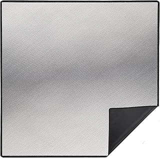 40" Square Fire Pit Mat Grill Mat,DocSafe Fireproof Mat 3 Layers Fire Pit Pad for Deck Patio Grass Outdoor Wood Burning Fire Pit and BBQ Smoker,Easy to Clean,Black & Silver