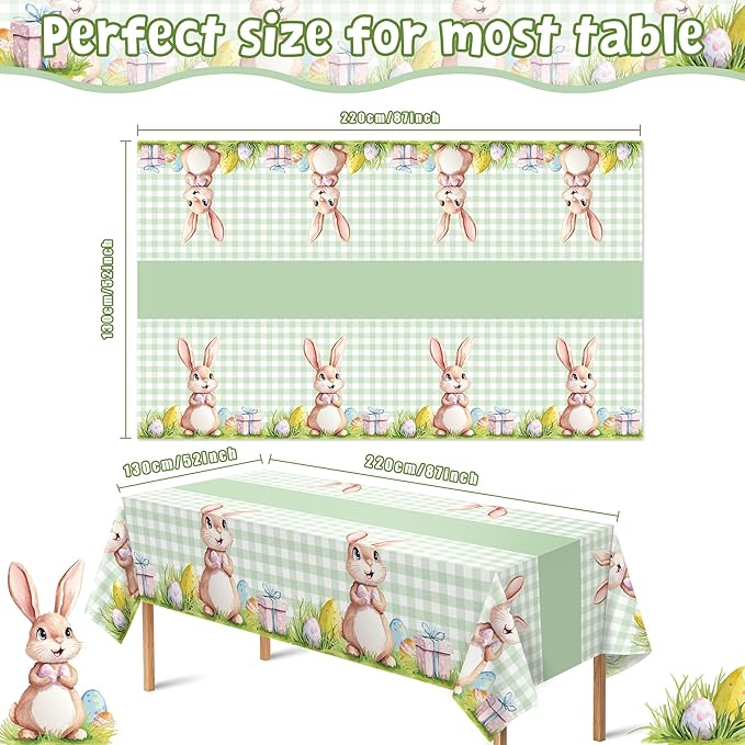 Adorable Easter Tablecloth & Decorations