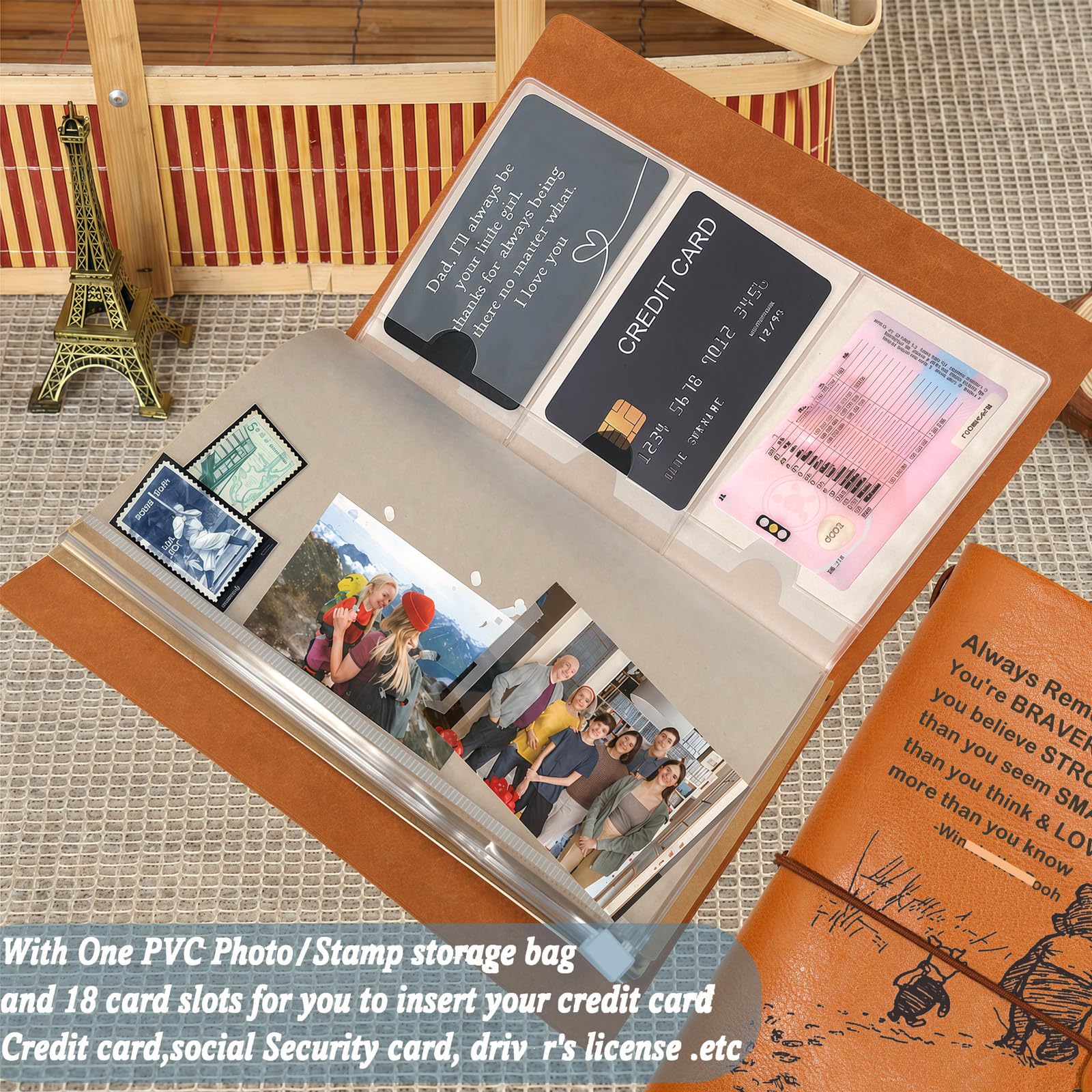Skórzany dziennik dla córki syna od mamy taty – Always Remember You Are Braver Travel Photo Diary Notebook-Inspirujący notatnik prezentowy dla dzieci, nastolatków, ukończenie szkoły, prezent