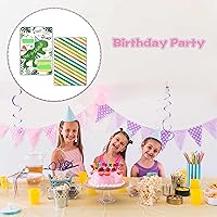 Vista 5 de Invitaciones de primer cumpleaños, tarjetas de invitación de fiesta de dinosaurios para niños y niñas, 20 invitaciones de relleno de doble cara