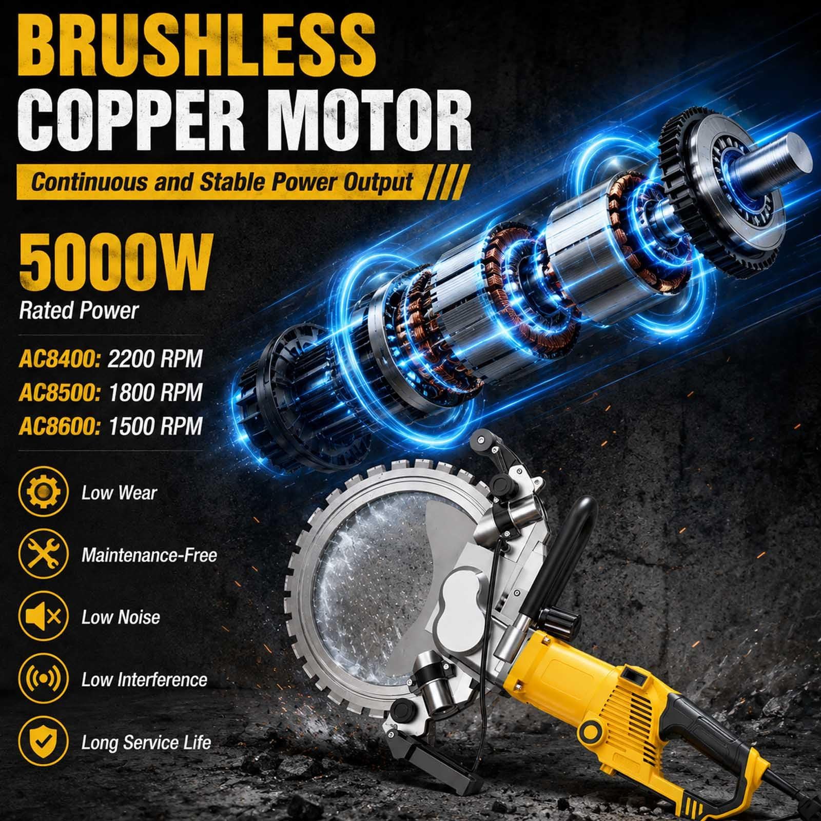 Sierra Anular 5000w Con Agua Para Hormigón,Ladrillo,Acero Y Mármol 2*60CM