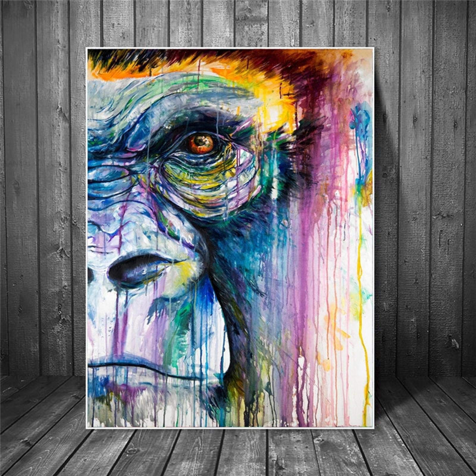 Amazon｜壁に抽象的なモンキーグラフィティアートキャンバス絵画