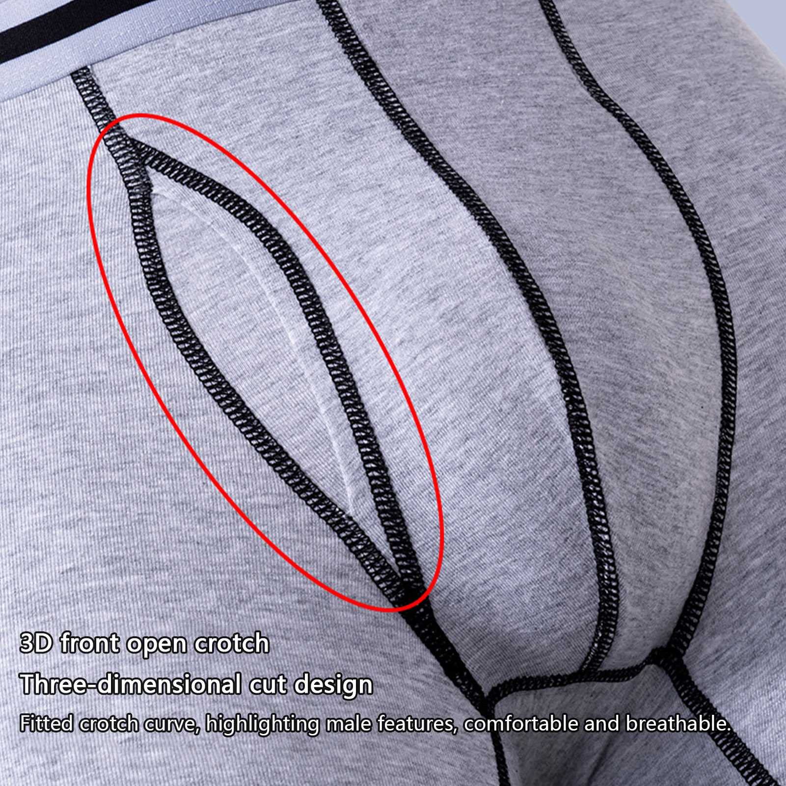 Wysokiej jakości regularne krótkie sporty i fitness bokserka bawełniana bawełniana bielizna męska 4-paczka(Size:M)