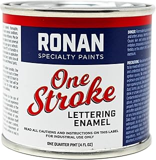 Ronan Specialty Paints One Stroke Lettering Enamel White 4 Oz.