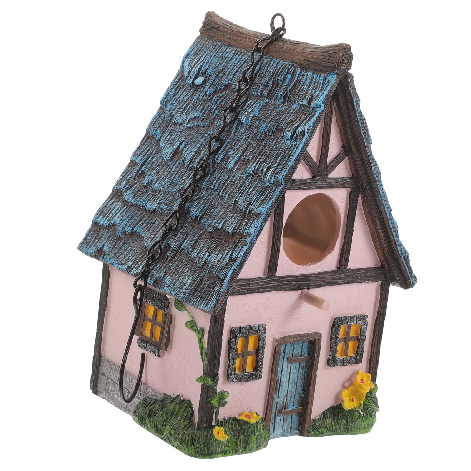 YARNOW Vogelhaus aus Kunstharz zum Hängen für Draußen Schützendes Gartenvogelhaus mit Witterungsbeständigem Design Geeignet für Äste und Vögel im Freien