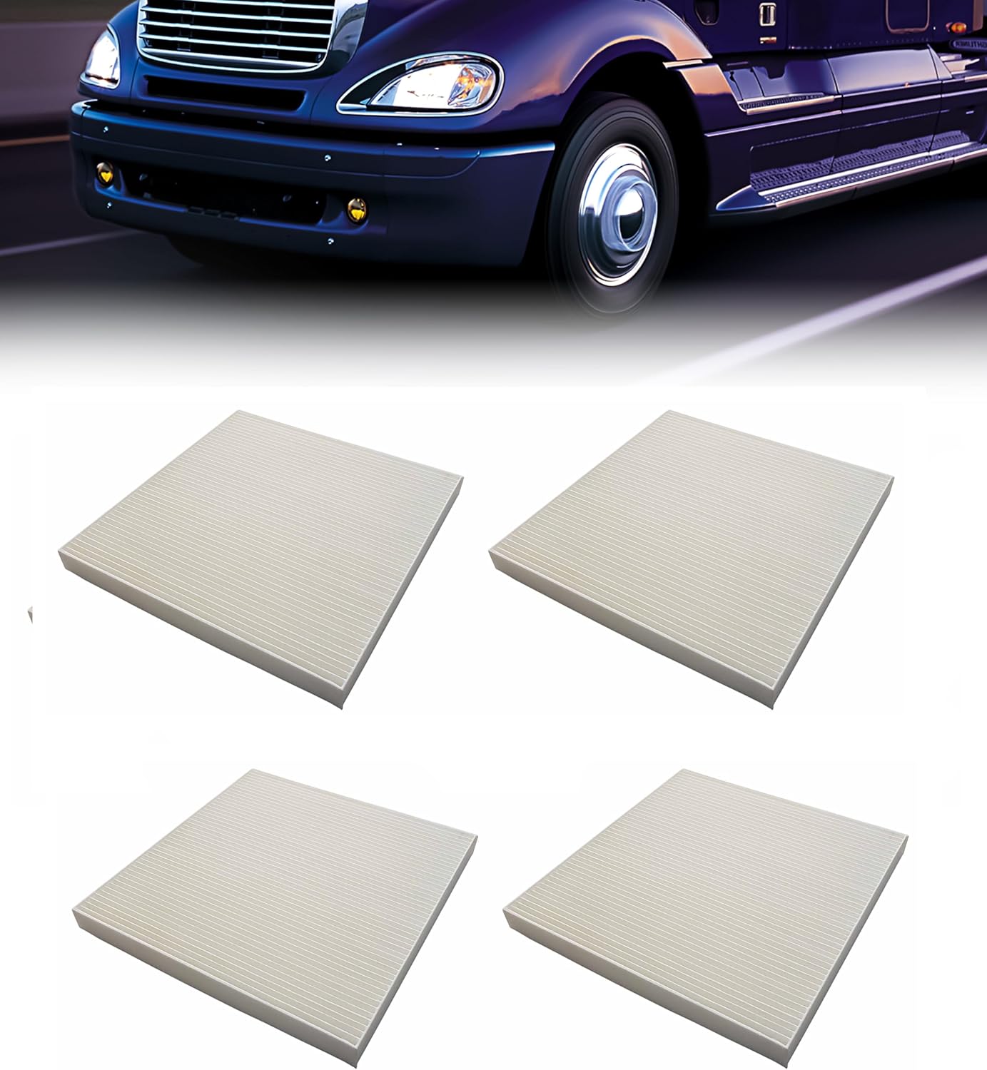 Torque 4 PCS 91559 Cabin Air Filter Compatible With Select Freightliner Cascadia Columbia Coronado Century Class Accessories Parts, Replacement For PA4857 AF26235 CAF24003 BOA91559 24318 abpn10g91559