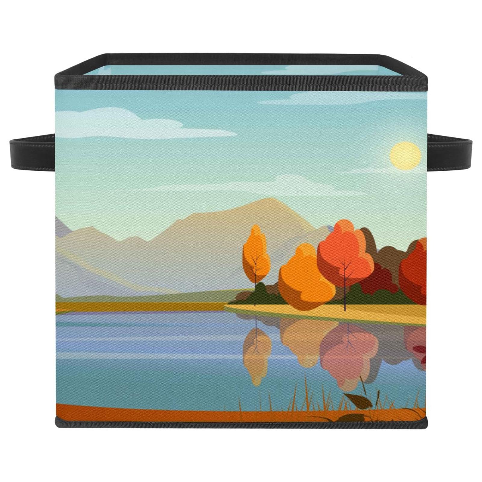 Boîte de rangement pliable pour livres et jouets cube en tissu décoratif maison