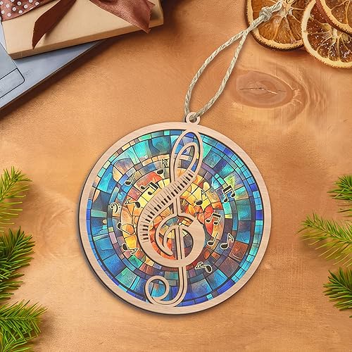 Miniatura 4 de GEEMBI Regalos de Navidad para profesores de música para hombres y mujeres, adornos de Navidad para atrapasoles 2025, regalos de cumpleaños
