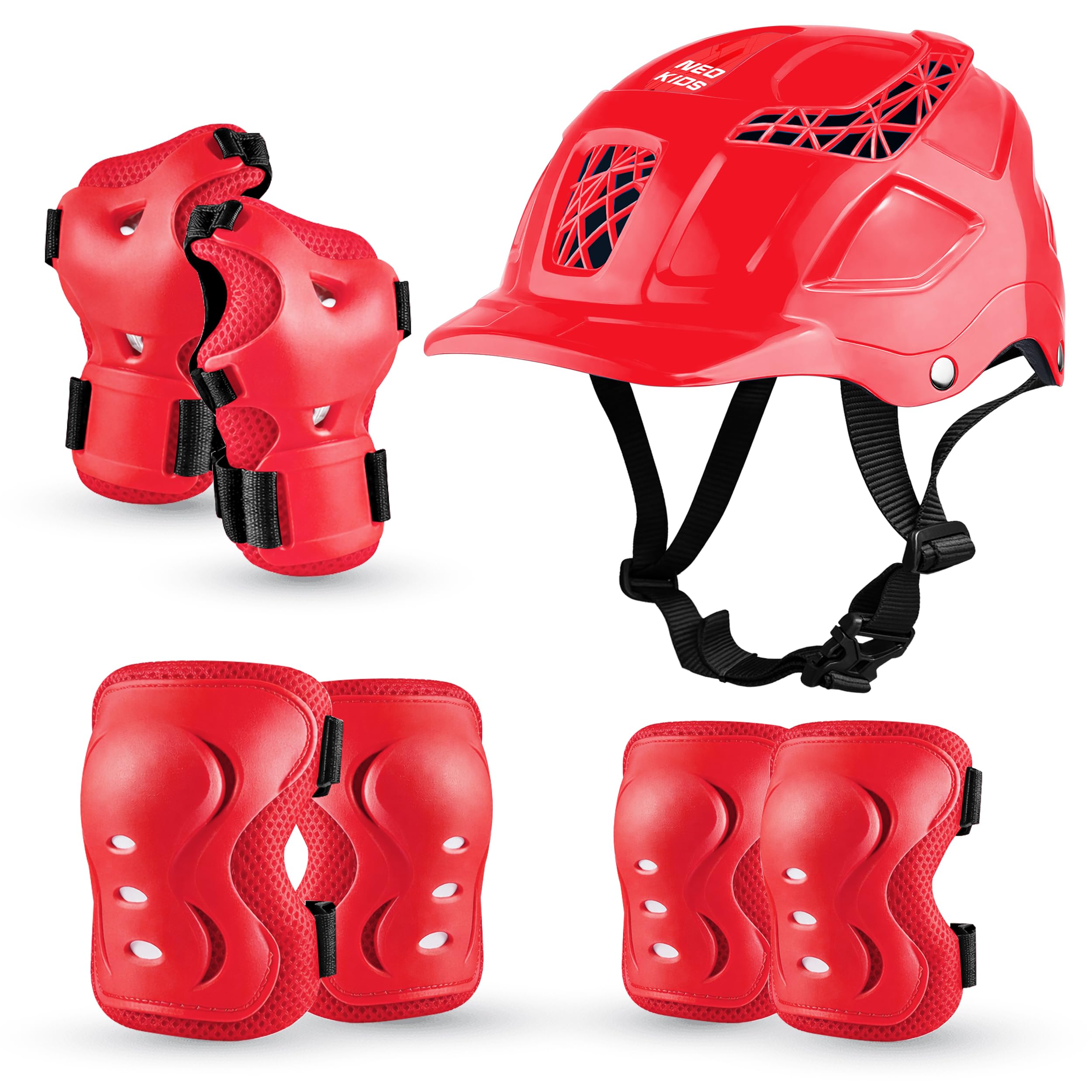 - JASPO Neo Kids Protective Gear Set | SX-4 | Knee Pads, Elbow Pads & Wrist Guards for Skating, Cycling & Skateboarding (Small Size)