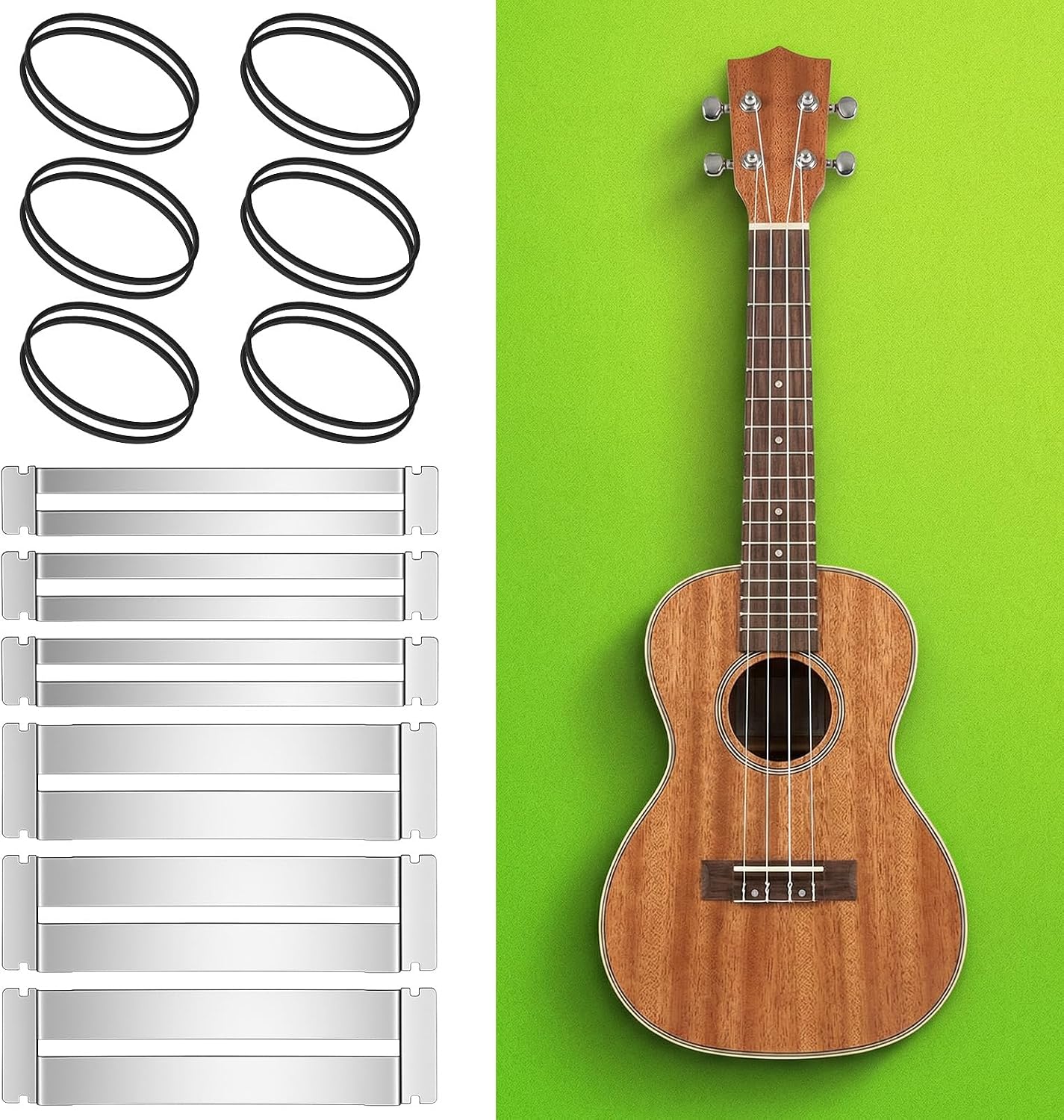 3 Sets Guitar Fret Polishing Tools, Luthier Tool Kit Fret Protector Fingerboard Guards Stainless Steel Fretboard Protector Bass Guitar Frets Guard Tool for Dressing and Polishing