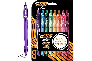 BIC Gelocity Quick Dry - Smooth, Retractable Gel Pens for Teachers, Students, and Artists
