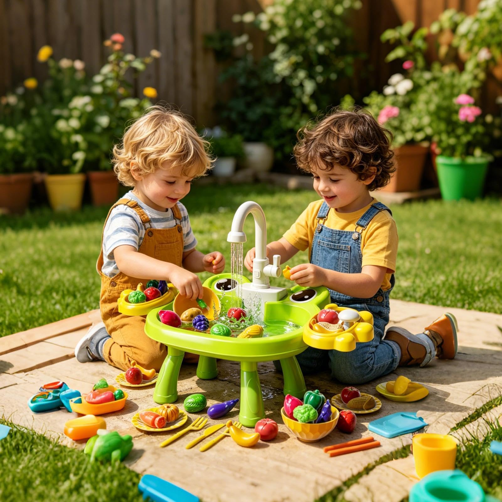 Lavello Giocattolo per Bambini | Rubinetto Elettrico Interattivo Educativo - Set Gioco Simulazione Lavello Da Cucina Giocattolo | Regalo Compleanno Festa Interno Esterno Casa Soggiorno