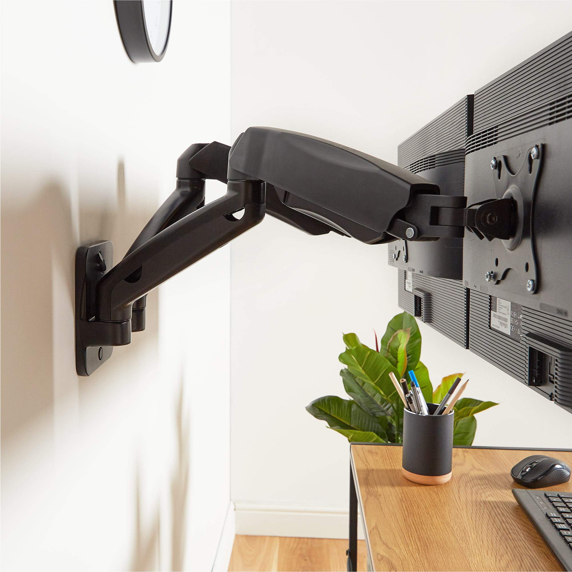 VonHaus Dual Monitor Wall Mount for 17" 32" Screens Double Arm Desk