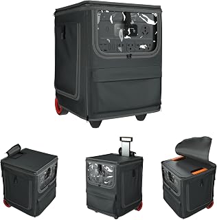 For Jackery HomePower 3600 Plus Protective Cover, 900D Waterproof Storage Bag with Viewing Window & Dual-Side Opening, Perfect Fit for HomePower 3600 Plus Portable Power Station