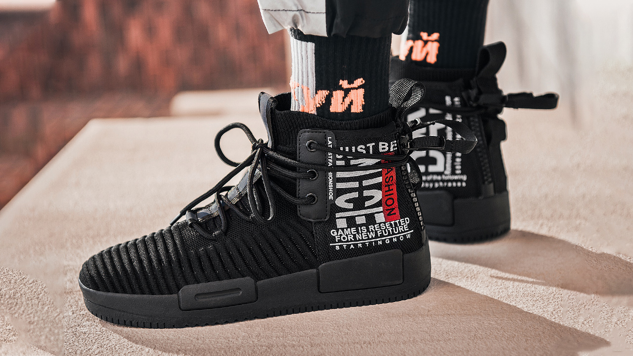 Scarpe Sportive Uomo Con Zip E Lacci | Sneakers Alte Traspiranti Per Corsa E Tempo Libero - Foto 9