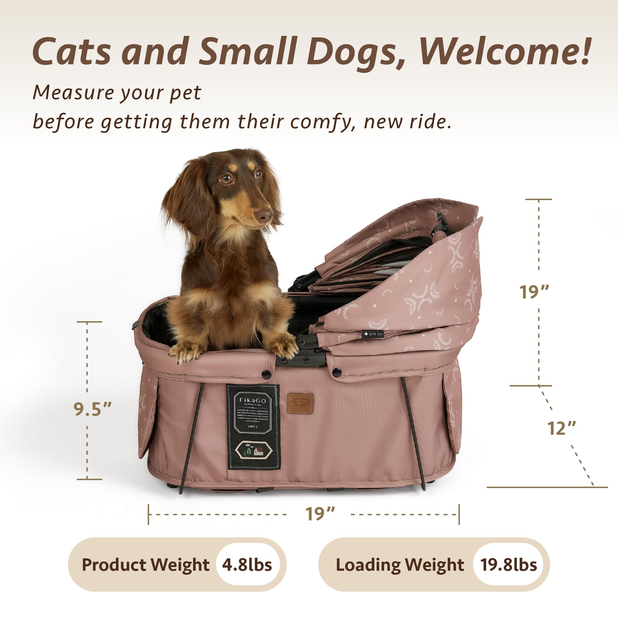 Sway2 Haustier Autositz und Tragetasche, 2 in 1 Booster Sitz für kleine Hunde und Katzen