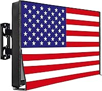 Vista 15 de Cubierta para TV al aire libre de 43 pulgadas, IC ICLOVER 600D Protector de TV resistente de 4 estaciones, impermeable con cremallera, solapa