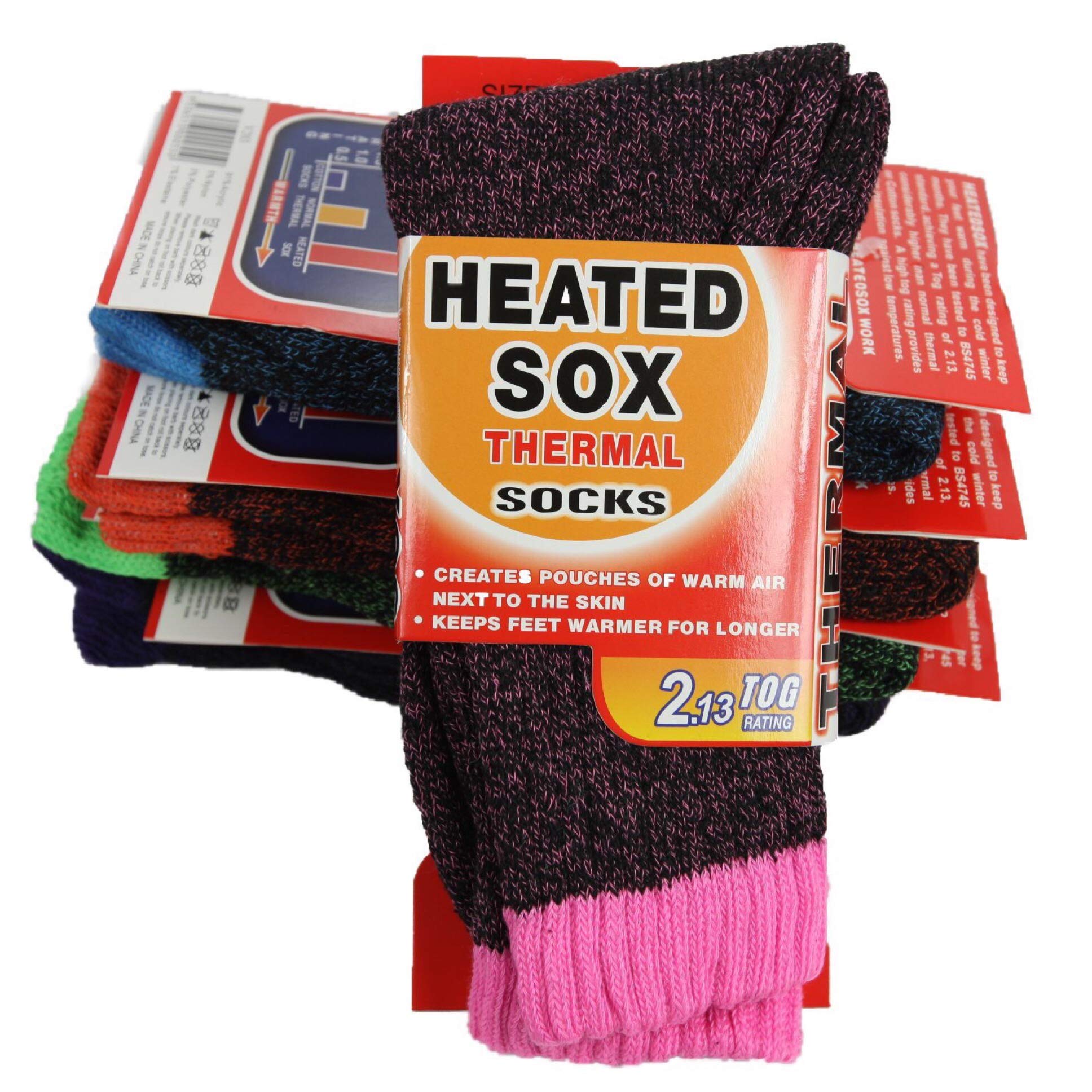 Women 3 Pairs Random Colors Lot 9-11 Thermal Socks Winter Warm Heated Thick Heavy Boots Sox (Random Color - 3 pairs)