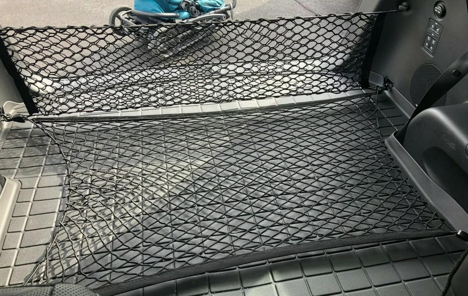 EACCESSORIES EA Trunk Organizer Cargo Nets for Genesis GV80 2021-2025 – Floor+Envelope Style Cargo Nets for SUV Truck – Premium Mesh Car Trunk