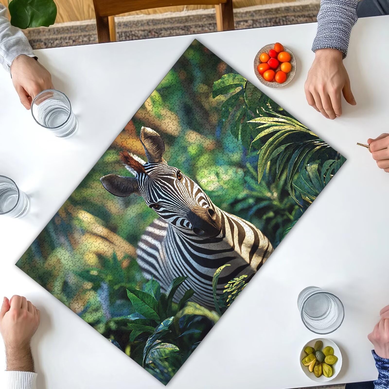 Puzzle 4000 elementów, tropikalne puzzle, 4000 elementów dla dorosłych, drewniane zwierzęta, dla dorosłych, trudna łamigłówka, puzzle dla całej rodziny, drewniane puzzle do dekoracji salonu, na