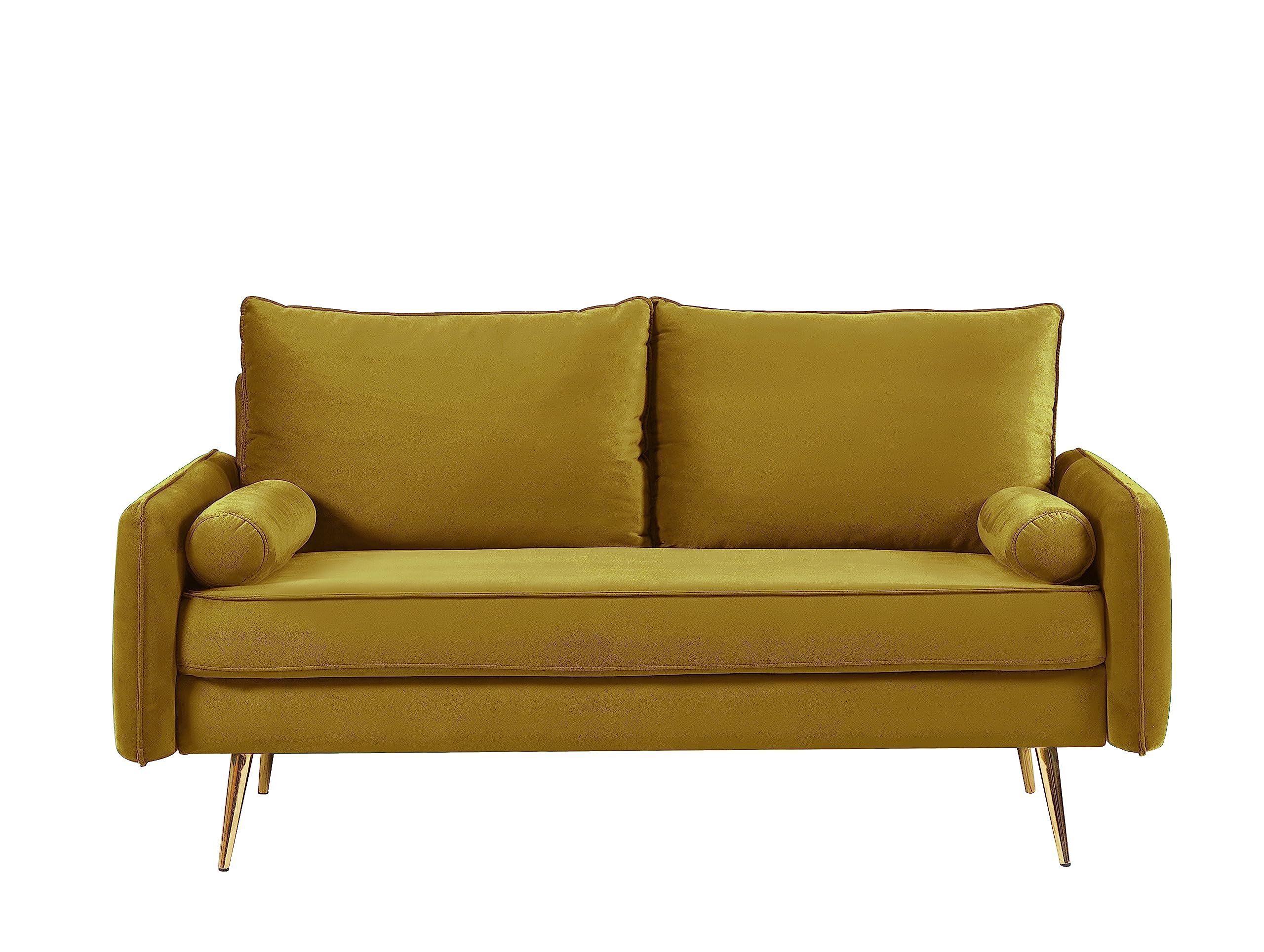 Photo 1 of ***MISSING PARTS***
Container Furniture Direct Kent Modern Loveseat, European Style Velvet Living Room Furniture with Tapered Legs, Vintage Flair, and Sleek Design, Greenish Yellow