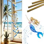 Wind Chimes for Outside Unique - Large Flower Fairy Garden Sympathy Wind Chimes Outdoor Decor, Home/Lawn/Porch/Patio/Yard Decorations, Memorial Festival Gifts for Mom/Mothers/Grandma