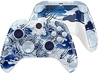 Vista 14 de eXtremeRate Full Set Shell Buttons for Xbox Series X & S Controller, Cherry Blossom Whisper Custom Replacement Side Rails Grips Front Back Plate