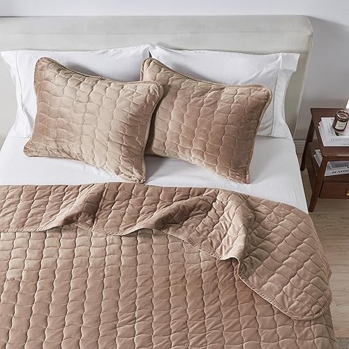 Miniatura 2 de Great Bay Home Juego de edredón y funda de terciopelo de tamaño individual, terciopelo de lujo de doble cara, juego de ropa de cama pesado de 2