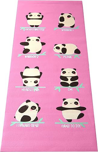 Bean Products Yoga Mat for Exercise - Non Slip Thick Comfortable Workout Floor Mat for Adults and Kids - Eco Friendly Foldable Yoga Mat for Yoga,