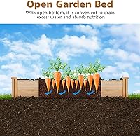 Vista 5 de S AFSTAR Cama de jardín elevada de madera, kit de jardinera divisible, cama elevada para plantar flores al aire libre, macetas sobre el suelo