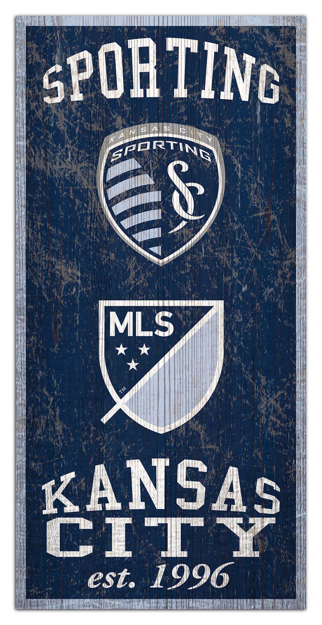 Fan Creations MLS Sporting KC Unisex Kansas City Sporting Heritage Sign, Team Color, 6 x 12
