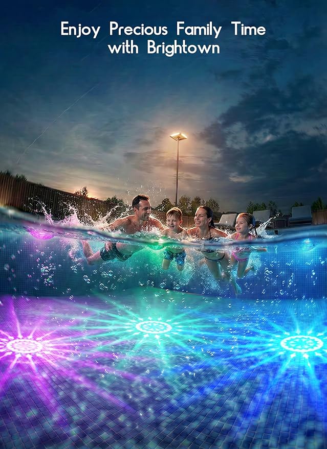 Luces Solares Flotantes para Piscina 2 Pack RGBWW IP68 miniatura 9