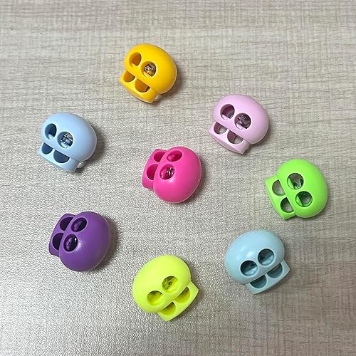 Miniatura 5 de SPANSEE 8 tapones de punto de punto de calaveras de colores, protector de punta de aguja de tejer, tapones de aguja de tejer, suministros de tejer