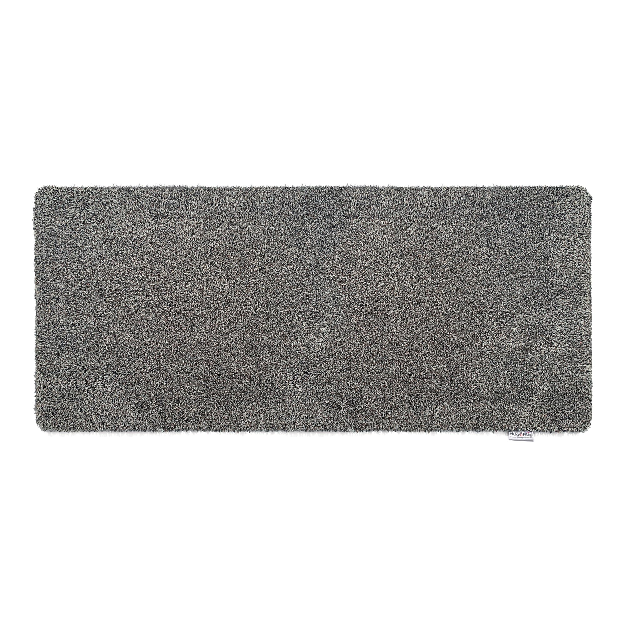 HUG RUG Washable Dirt Trapper Door Mat Kitchen Hallway Doorway, Made in the UK, Plains Slate (65x150cm)