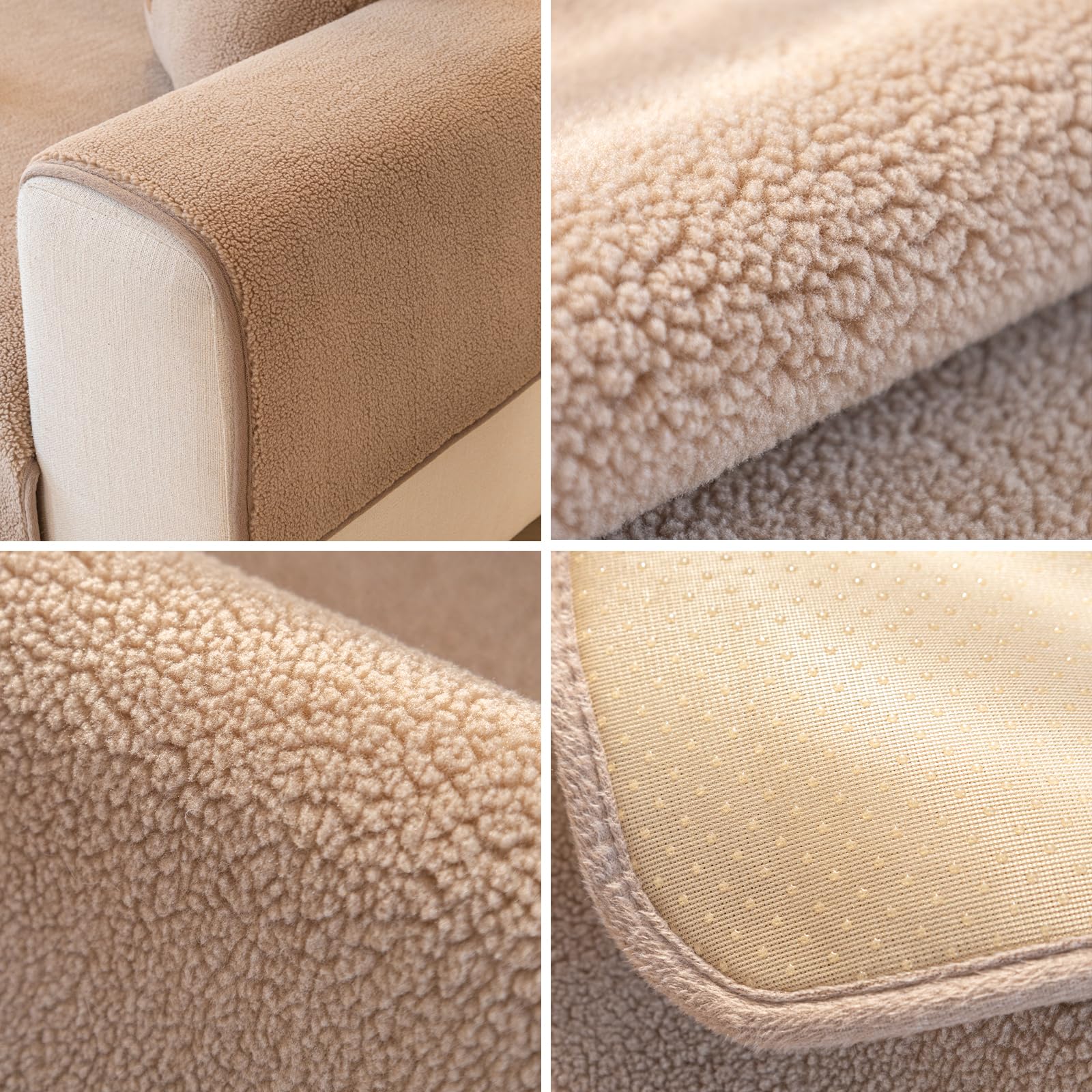 LINGKY Housses de Canape/Couvre Canape d'angle 4/3/2/1 Places Couverture de Canapé en Forme de L avec Accoudoirs Revetement de canape Antidérapant Protecteur (Gris Foncé,70x90cm