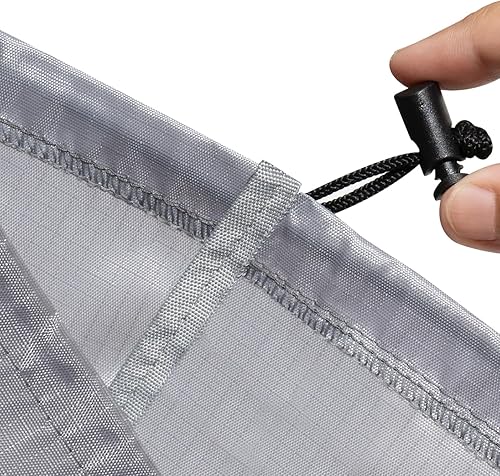 Miniatura 2 de Bolsa con cordón, bolsa de cincha y bolsa con clip para viajes, armario, al aire libre, juego de 5 (gris, 7 x 9 pulgadas)