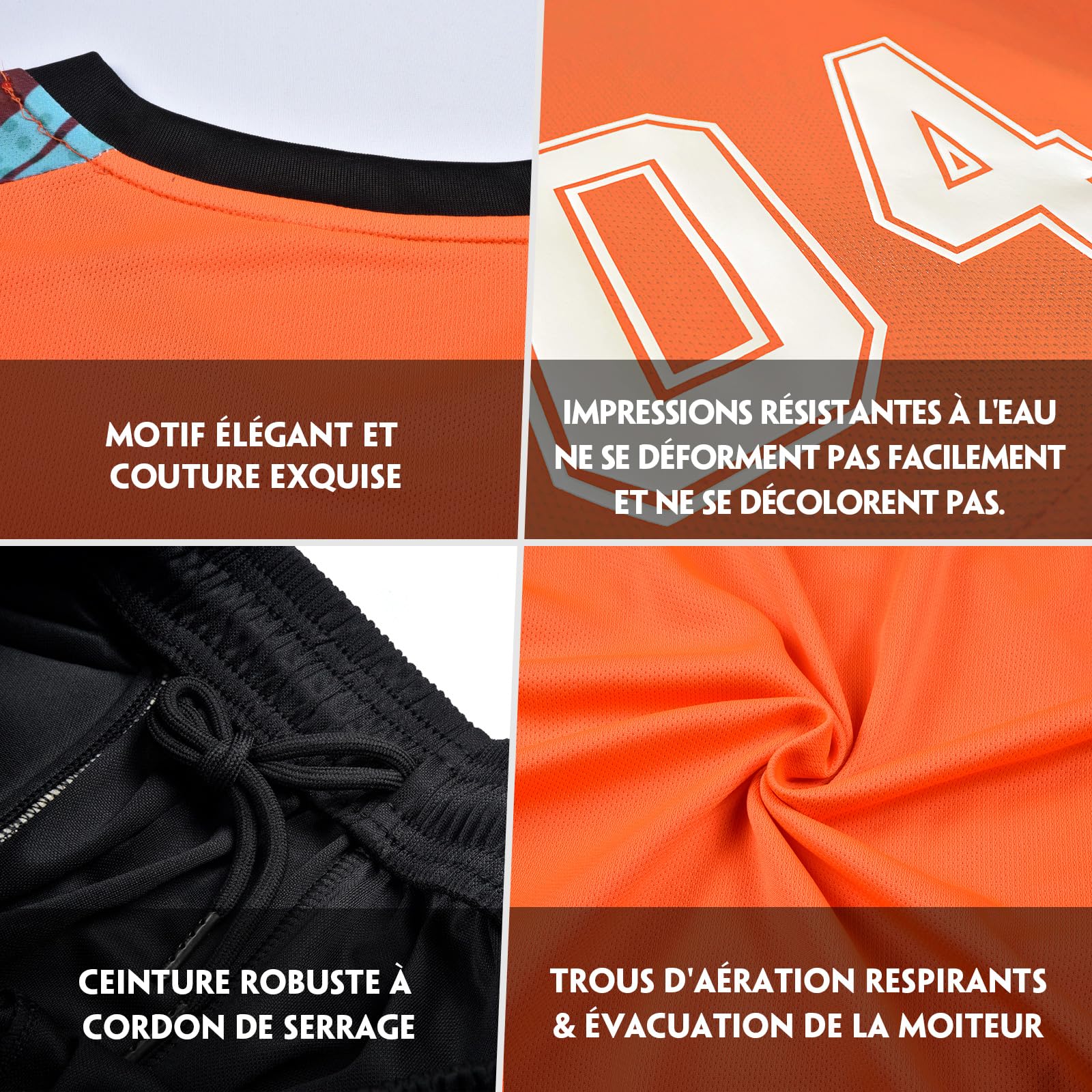 LAIFU Maillots de Gardien De Football Personnalisés-Maillot Gardien de But Adulte Enfant Personnalisé avec Votre Nom Numéro de Logo D'équipe