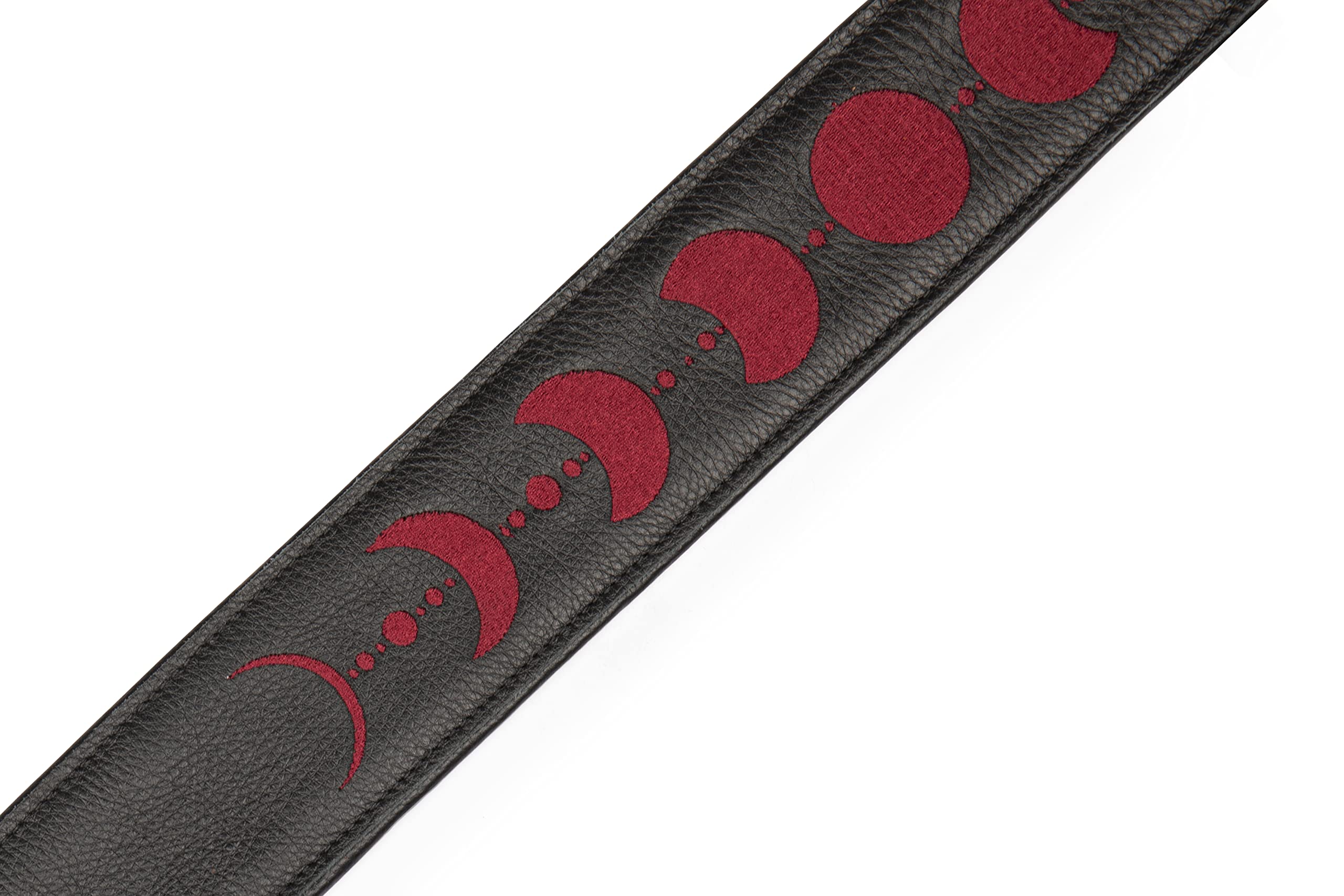 Levy's Leathers Garment Leder Gitarrengurt mit Stickerei Moon Phases