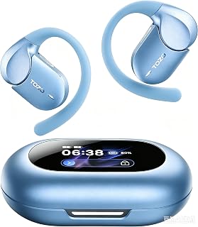 TOZO Open X2 Pro AI Smart Open Ear Earbuds, LCD Digital Screen Stereo Sound | AI Assistant & Translates, Motion/Voice Control, Dual-Axis Adjustment, IPX7 Waterproof 36H Bluetooth 6.0 Headphones