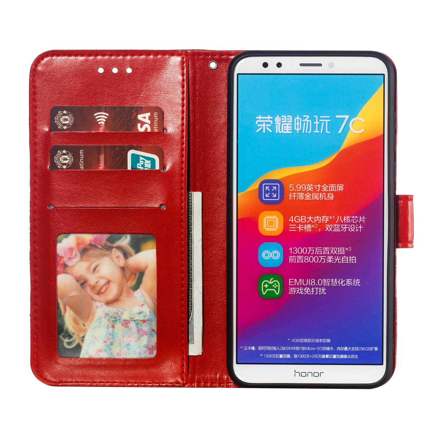 Universecase Huawei Y7 Prie 2018 Hülle Case Spitze Bunter Laser Sparkle Durchsichtig Softe