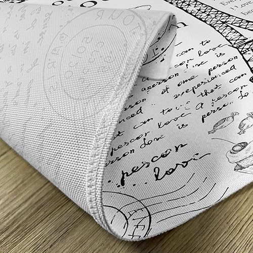 Miniatura 5 de Ambesonne Paris - Juego de 4 manteles individuales de tela lavable para mesa de comedor, tamaño estándar, diseño de Bonjour Croissan, diseño de la