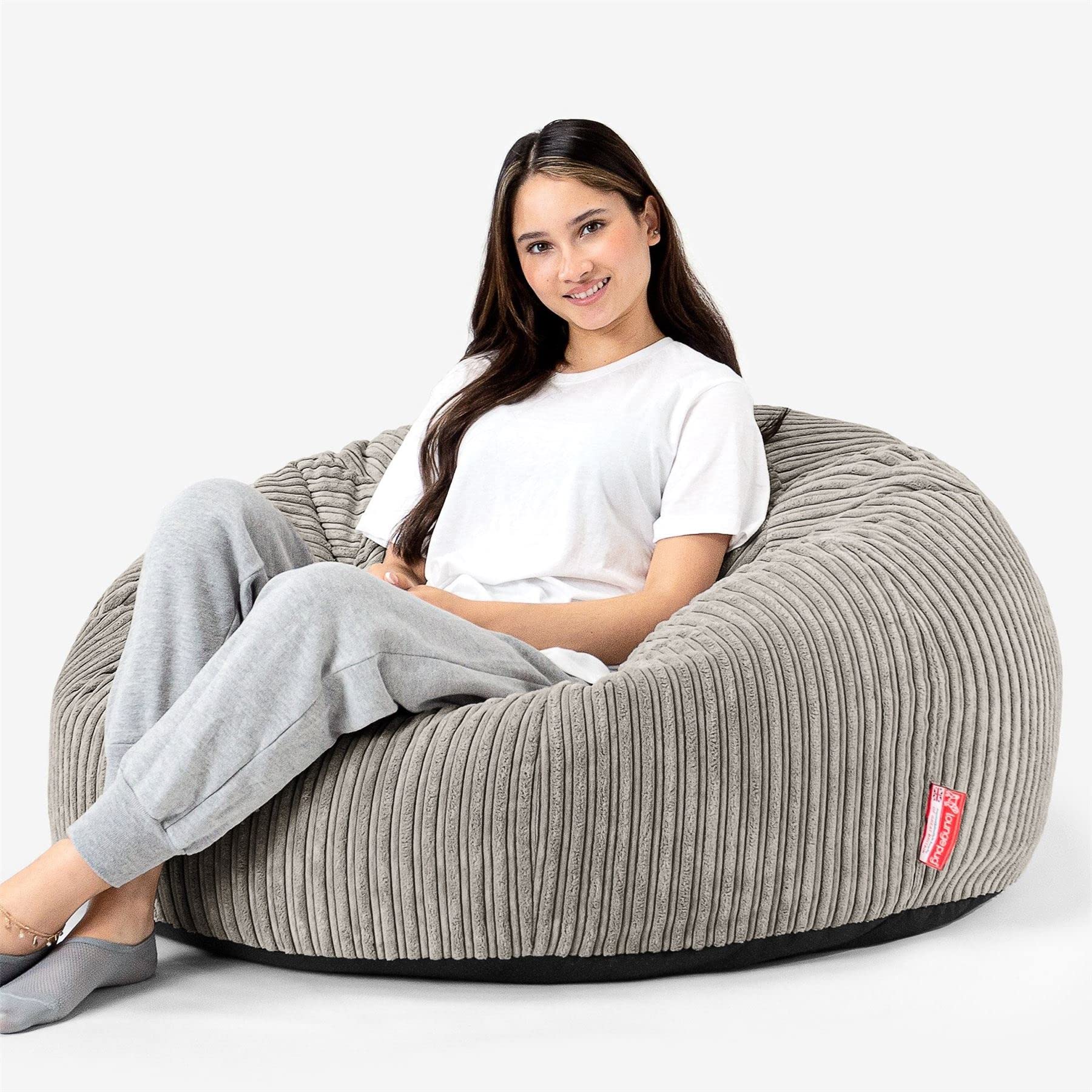 Lounge Pug Classic Large Bean Bag Sofa Mink Jumbo Cord