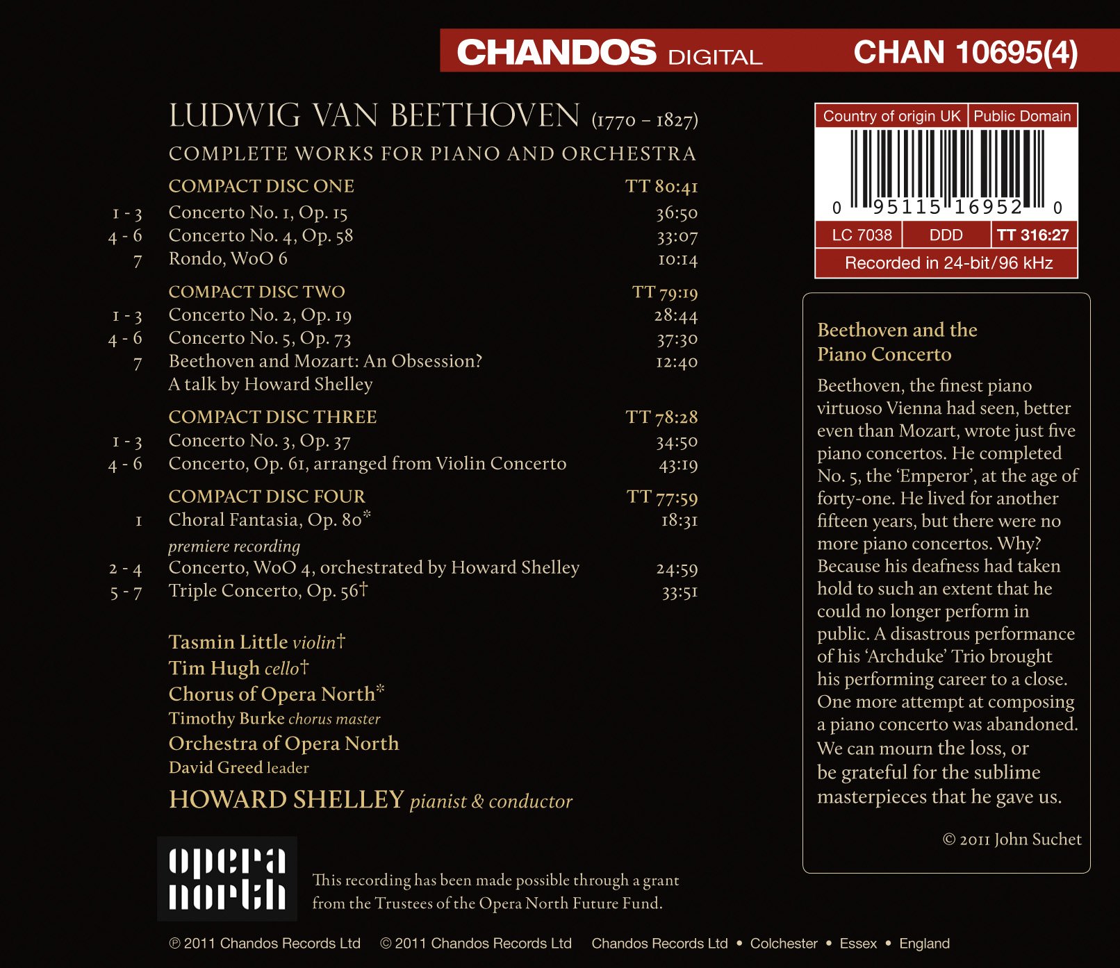 Beethoven : Oeuvres Pour Piano et Orchestre