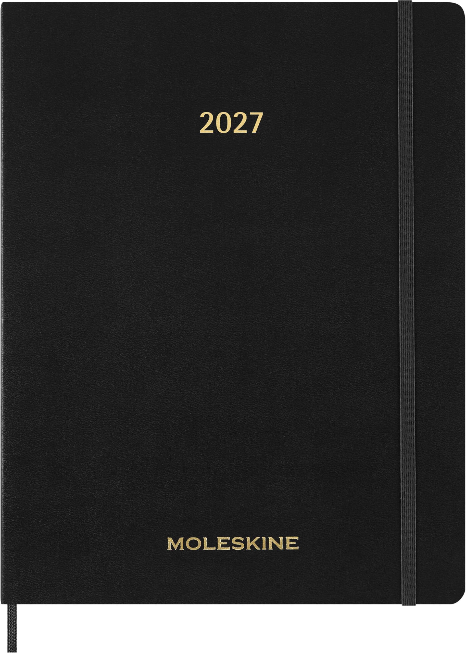 Moleskine 15 Monate Essential Wochenkalender 2026/2027, 1 Wo = 2 Seiten, vertikal, XXL, weicher Einband, Schwarz: Essential 27 WoKA V.XXL Swrz