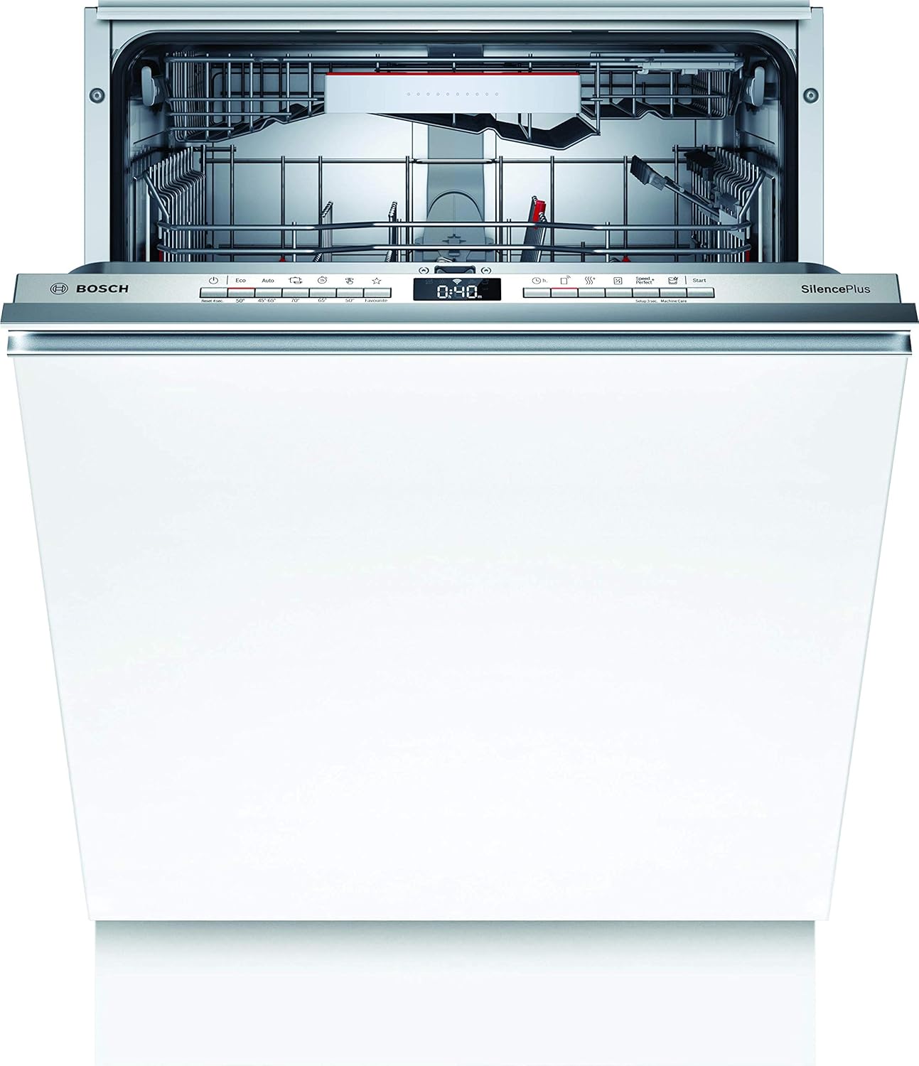 Bosch SBV4HDX52E Serie 4 - Lavastoviglie XXL integrate, A++, 60 cm, 92,5 cm, altezza nicchia 262 kWh/anno, 13 MGD, SuperSilence, InfoLight, asciugatura extra, cesto portaposate, Home Connect [Classe di efficienza energetica A++]