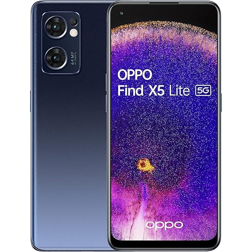 Oppo Find X5 Lite - Smartphone 256GB, 8GB RAM, Dual Sim, Starry Black