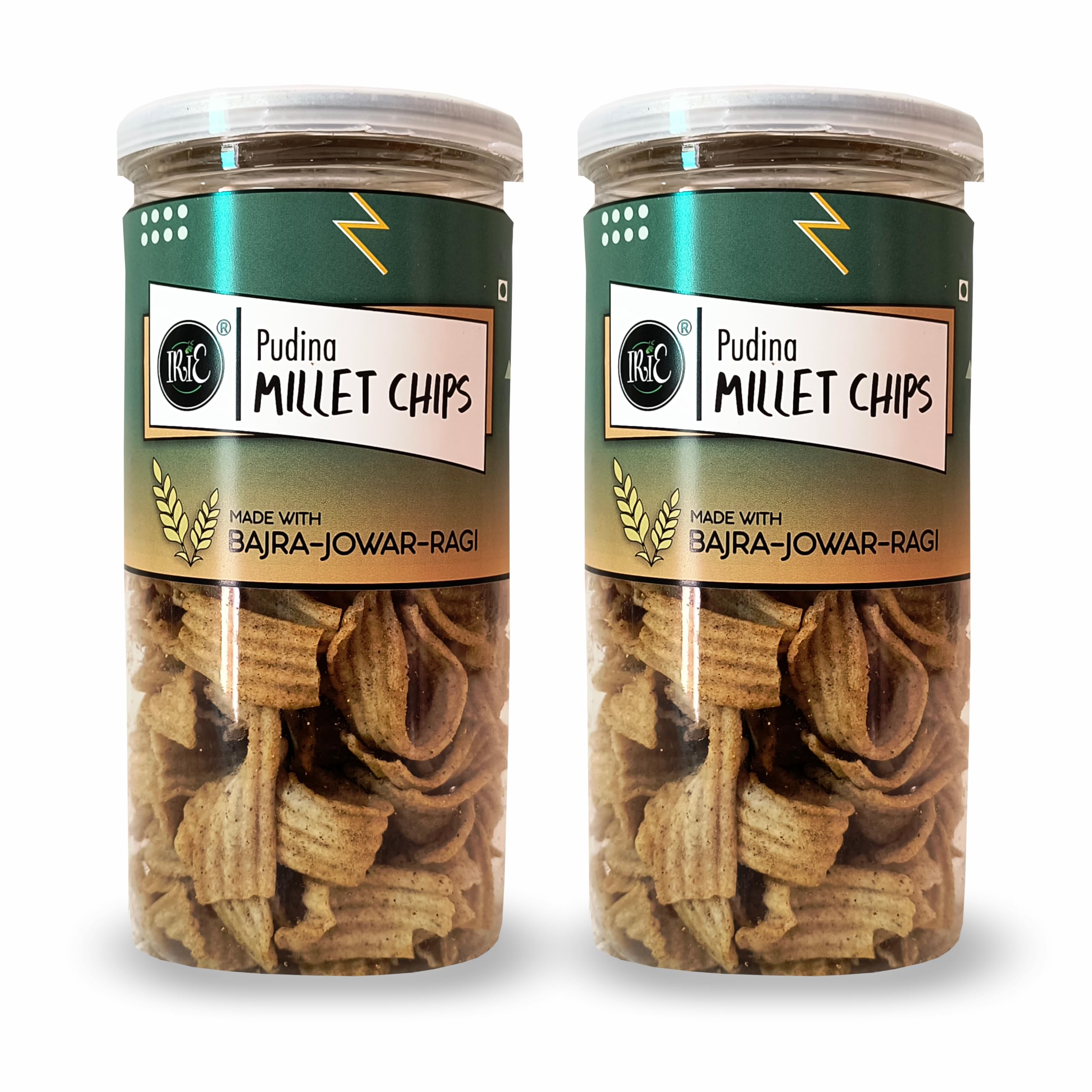 IRIE Millet Chips - Pudina | Healthy Millet Snack | Gluten-Free | Oil-Free || 130gms Each - Combo Pack of 2 (B0D2SVSYYP) Amazon Price History, Amazon Price Tracker