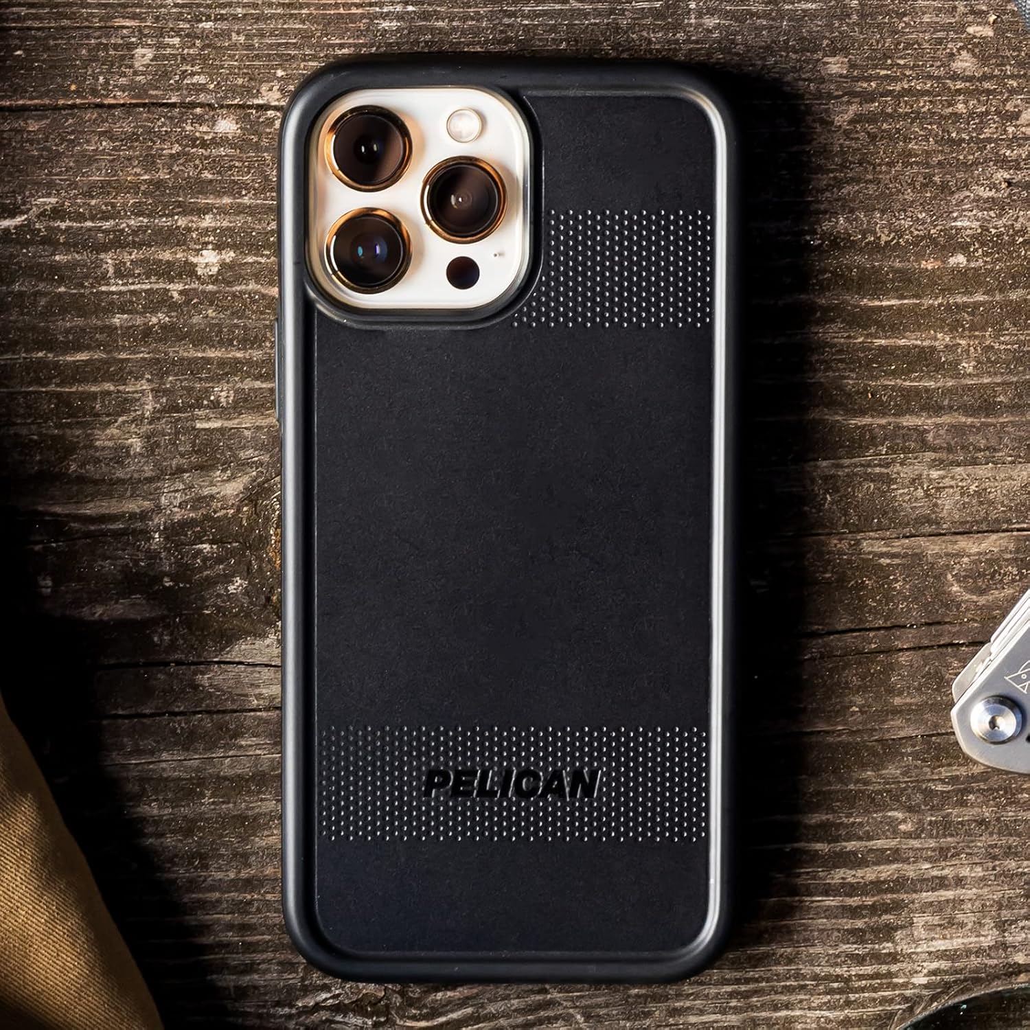 Pelican Protector Series - iPhone 13 Pro Max Case [15FT MIL-Grade Drop Protection] [Compatible with MagSafe] Magnetic Phone Case with Anti Scratch - Bumper Phone Cases for iPhone 13 Pro Max - Black