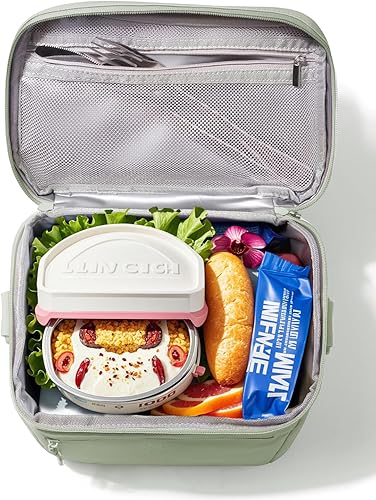 Miniatura 3 de Bolsa de almuerzo aislada para mujer y niñas - Impermeable, a prueba de fugas, ligera, reutilizable, enfriadora para la escuela, el trabajo, el